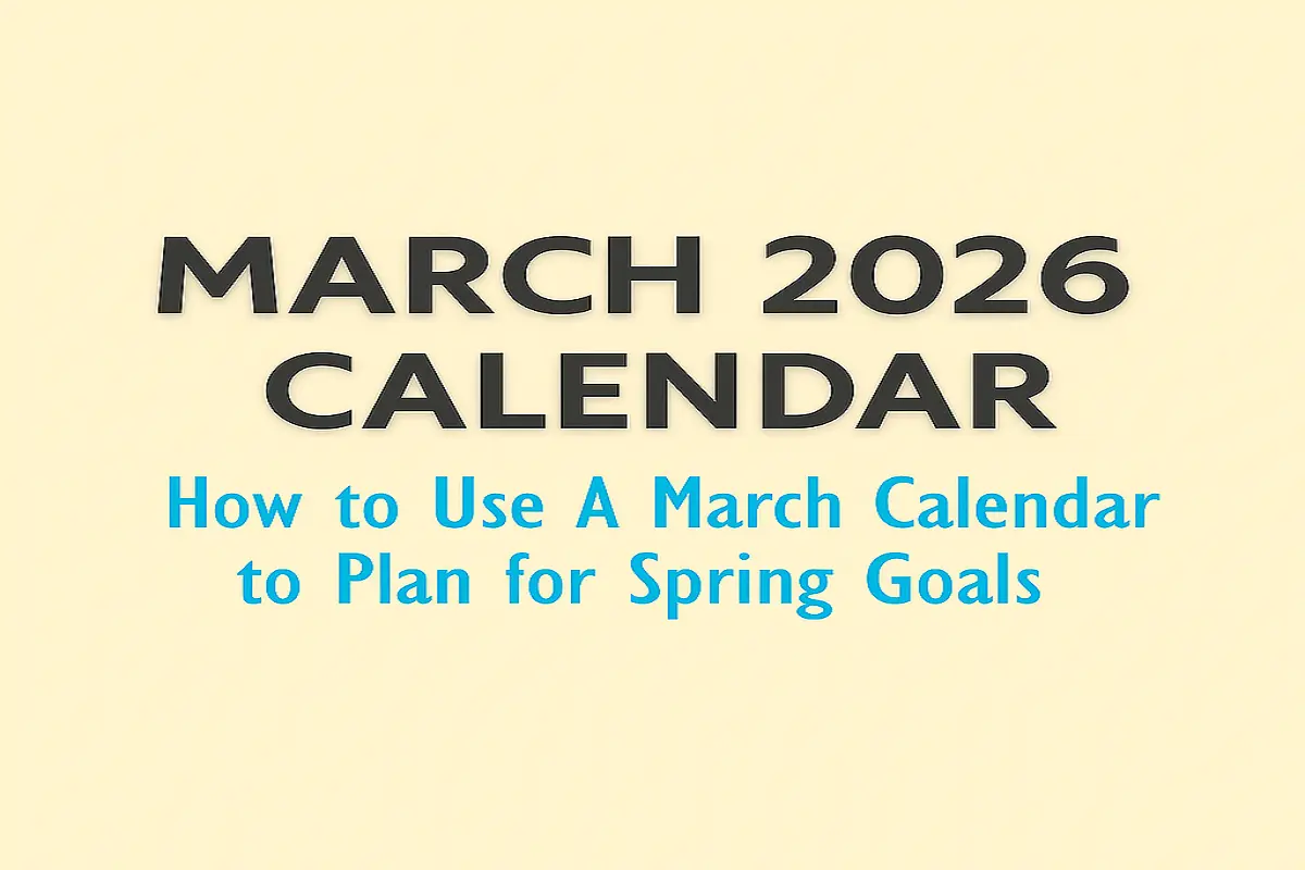 How to Use A March Calendar to Plan for Spring Goals